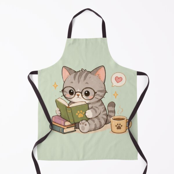 Item preview, Cute Bookworm Kitten designed and sold by MellowMunchkins.