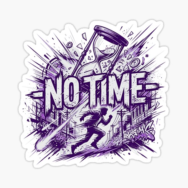 Item preview, No Time Running Man Shattered Hourglass Urban Streetwear designed and sold by rich-moda.