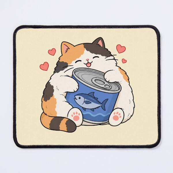 Item preview, Cute Cat Hugging Tuna Can designed and sold by MonkiFlipp.