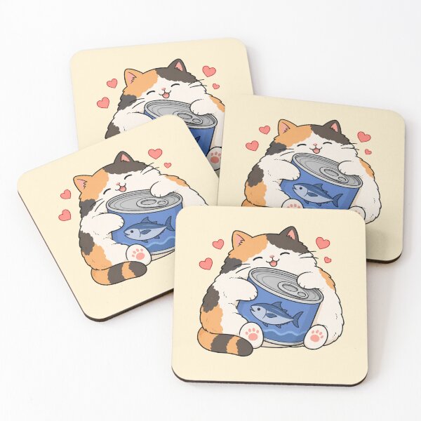 Item preview, Cute Cat Hugging Tuna Can designed and sold by MonkiFlipp.