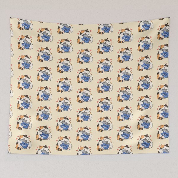 Item preview, Cute Cat Hugging Tuna Can designed and sold by MonkiFlipp.