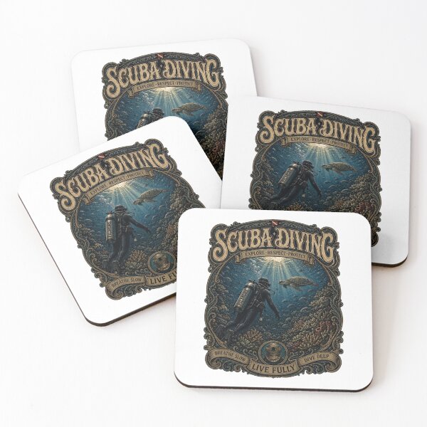 Item preview, Breathe Slow Dive Deep Classic Marine Emblem  designed and sold by Skyrocketz.