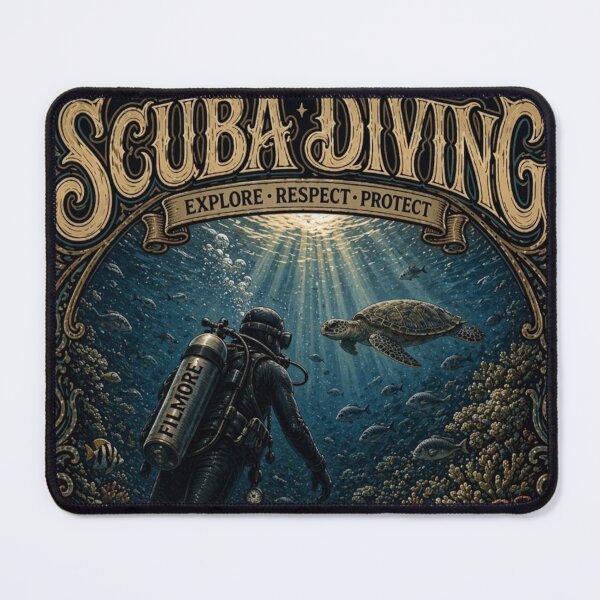 Item preview, Breathe Slow Dive Deep Classic Marine Emblem designed and sold by Skyrocketz.