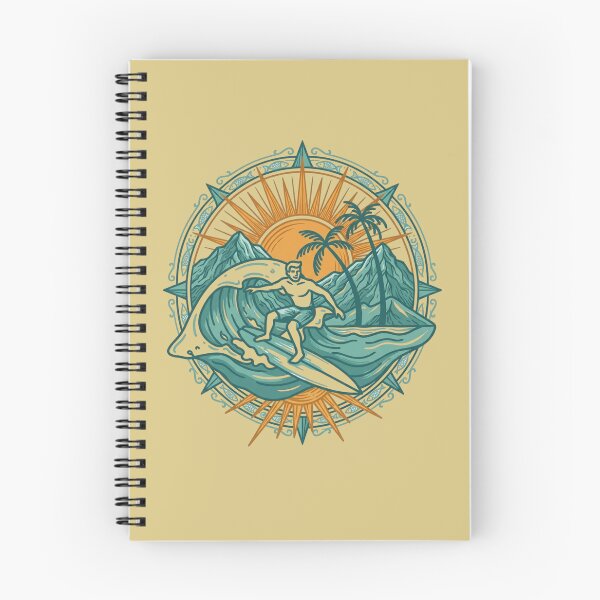 Item preview, Vintage Surf Compass Emblem Retro Wave and Palm Trees Summer Beach Vibe Graphic designed and sold by Clean Print Goods.