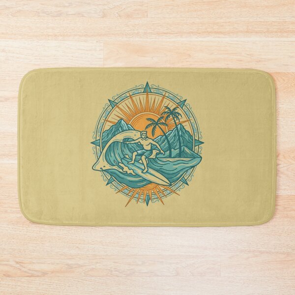 Item preview, Vintage Surf Compass Emblem Retro Wave and Palm Trees Summer Beach Vibe Graphic designed and sold by Clean Print Goods.