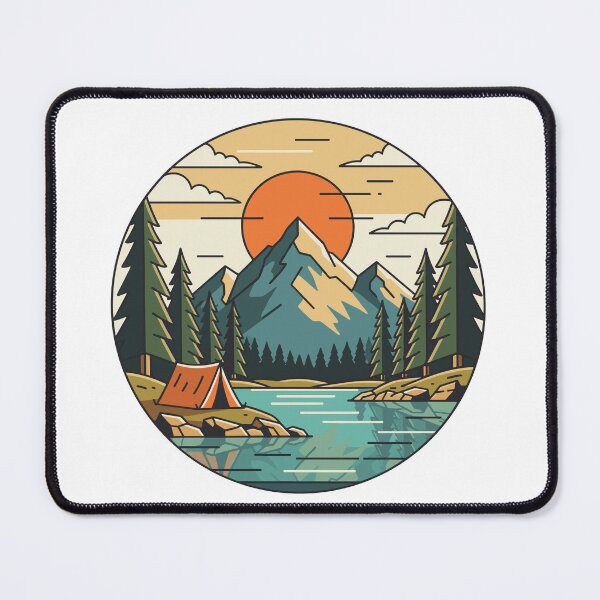 Item preview, Camp More Worry Less | Retro Mountain Graphic Tee designed and sold by Gosticky004.