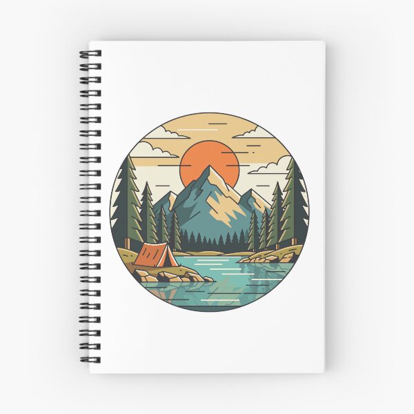 Item preview, Camp More Worry Less | Retro Mountain Graphic Tee designed and sold by Gosticky004.