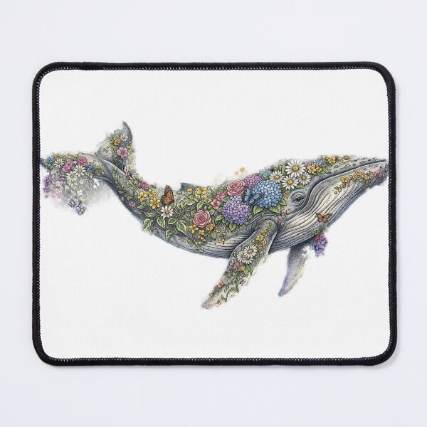 Item preview, Humpback Whale Covered in Wildflowers Art designed and sold by GrzywaM.