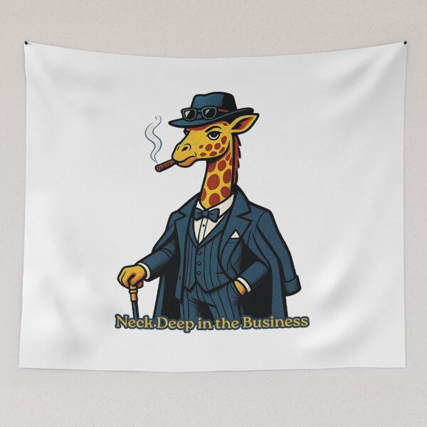 Item preview, Neck Deep in the Business Funny Mafia Giraffe Boss designed and sold by rich-moda.