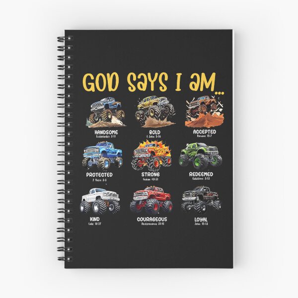 Item preview, God Says I Am Monster Truck Toddler Kids Bible Verse designed and sold by FrankIsabel.