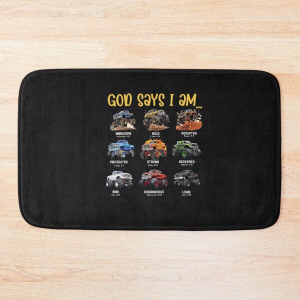 Item preview, God Says I Am Monster Truck Toddler Kids Bible Verse designed and sold by FrankIsabel.