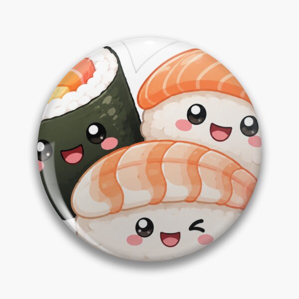 Item preview, Three cute smiling sushi Friend designed and sold by NaJaCreation.