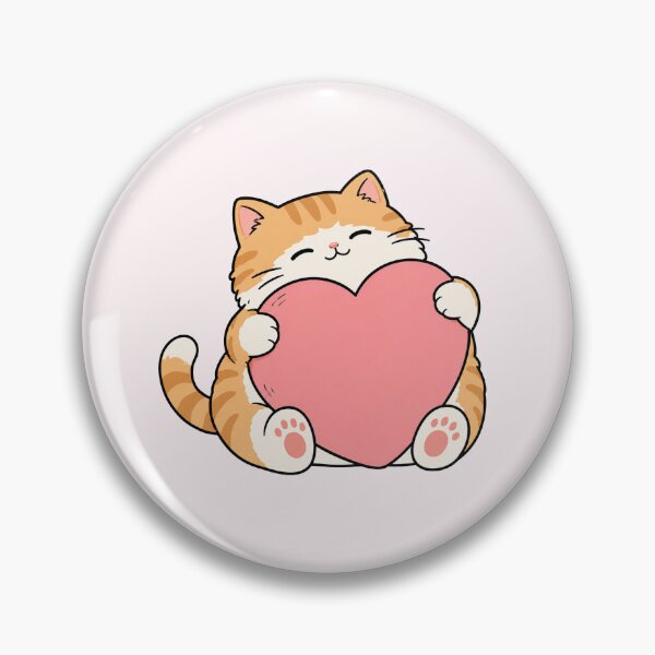 Item preview, Cute Cat Holding Pink Heart designed and sold by MonkiFlipp.