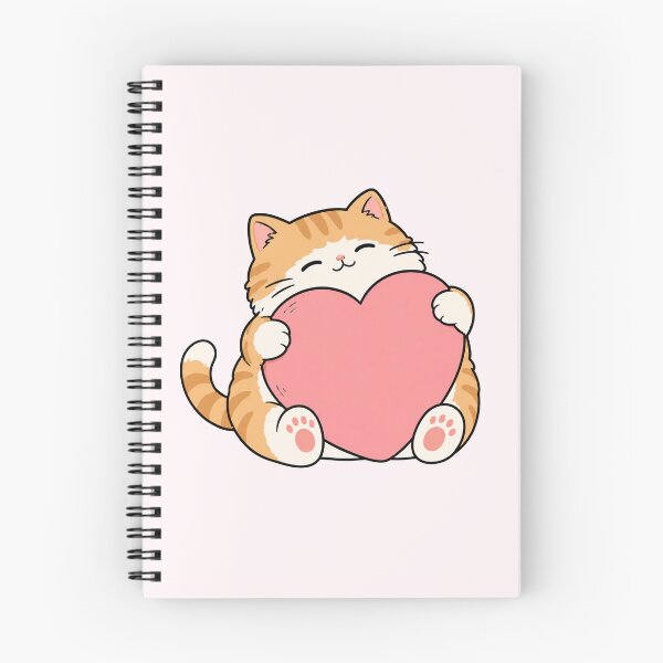 Item preview, Cute Cat Holding Pink Heart designed and sold by MonkiFlipp.
