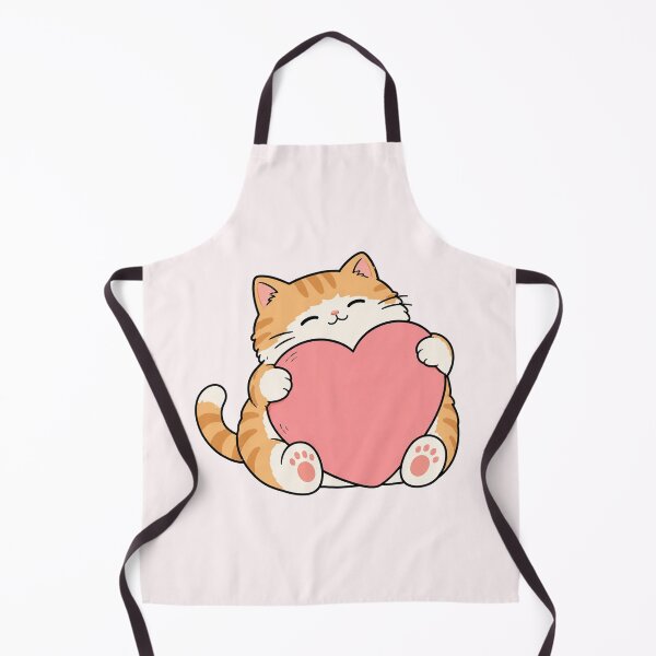 Item preview, Cute Cat Holding Pink Heart designed and sold by MonkiFlipp.