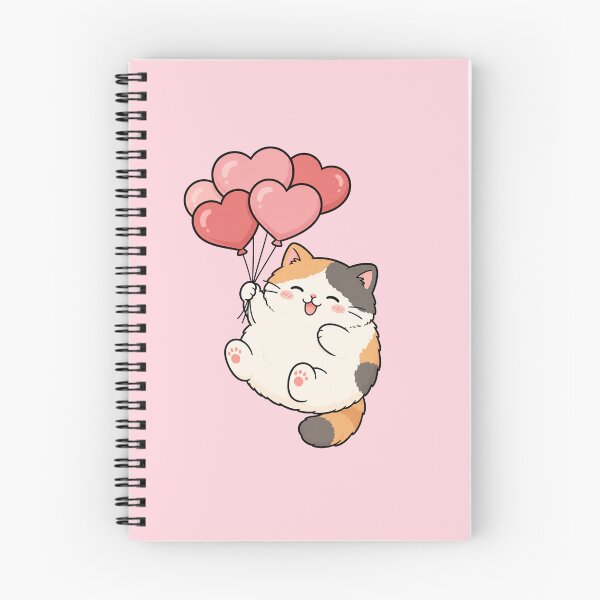 Item preview, Cute Cat With Heart Balloons designed and sold by MonkiFlipp.