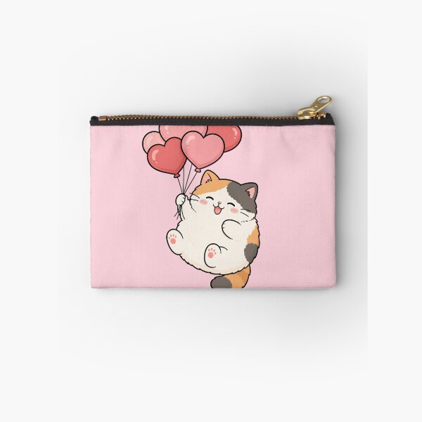 Item preview, Cute Cat With Heart Balloons designed and sold by MonkiFlipp.