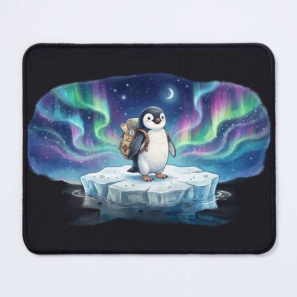 Item preview, Baby Penguin Explorer Under Northern Lights designed and sold by GrzywaM.
