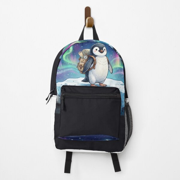Item preview, Baby Penguin Explorer Under Northern Lights designed and sold by GrzywaM.