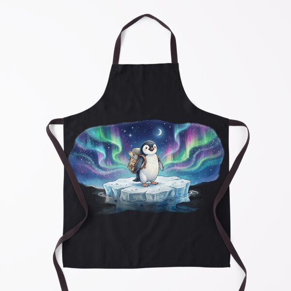 Item preview, Baby Penguin Explorer Under Northern Lights designed and sold by GrzywaM.