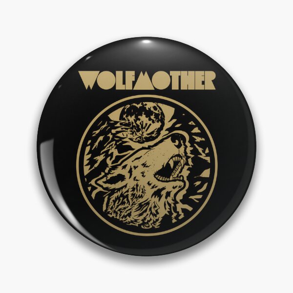 Item preview, Golden Illustration Of Howling Wolf Head Inside Circular designed and sold by Mua1TRD.