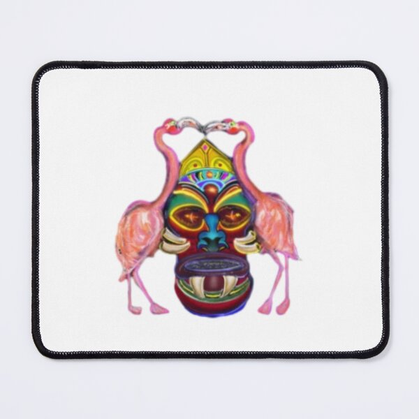 Item preview, Royal Flamingo Tiki designed and sold by HighVibeTimeArt.