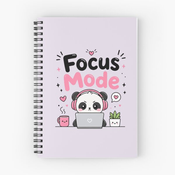 Item preview, Focus Mode Cute Kawaii Panda Laptop Motivation Sticker | Study Aesthetic White Background designed and sold by Sanika arts .