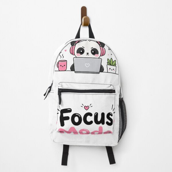Item preview, Focus Mode Cute Kawaii Panda Laptop Motivation Sticker | Study Aesthetic White Background designed and sold by Sanika arts .