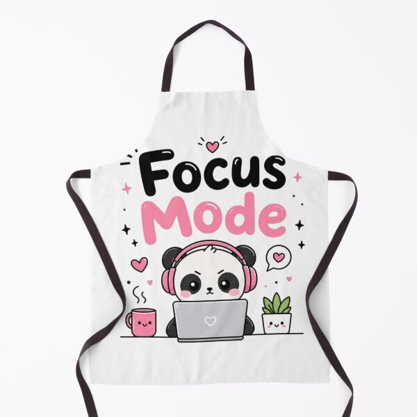 Item preview, Focus Mode Cute Kawaii Panda Laptop Motivation Sticker | Study Aesthetic White Background designed and sold by Sanika arts .