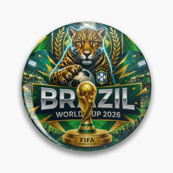 Item preview, Brazil Jaguar Football Fan Art designed and sold by Retro Arabica.