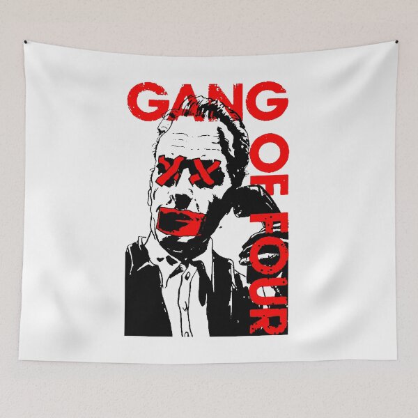 Item preview, Red Typography Post Punk Man Silhouette designed and sold by nerdyygraphic.