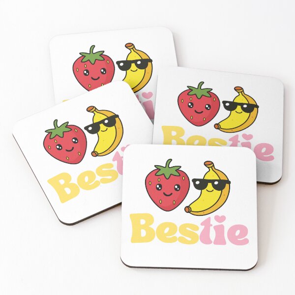 Item preview, Besties Kawaii Strawberry and Banana  designed and sold by thebest-2studio.