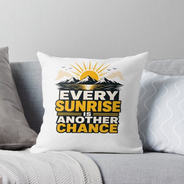 Item preview, Every Sunrise Is Another Chance – Motivational Sunrise Typography | Inspirational Quote Design designed and sold by Lovestickerco.