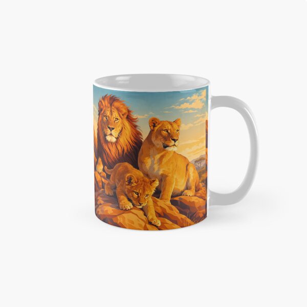Item preview, African Lion Retro Style Digital Animal Art designed and sold by kakarikihill.