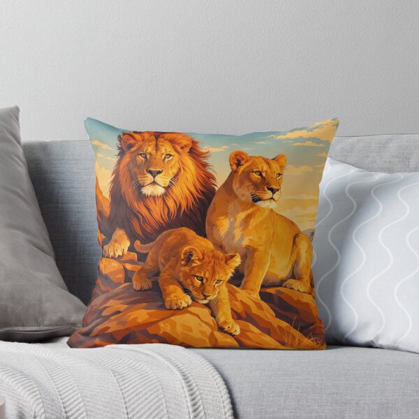 Item preview, African Lion Retro Style Digital Animal Art designed and sold by kakarikihill.
