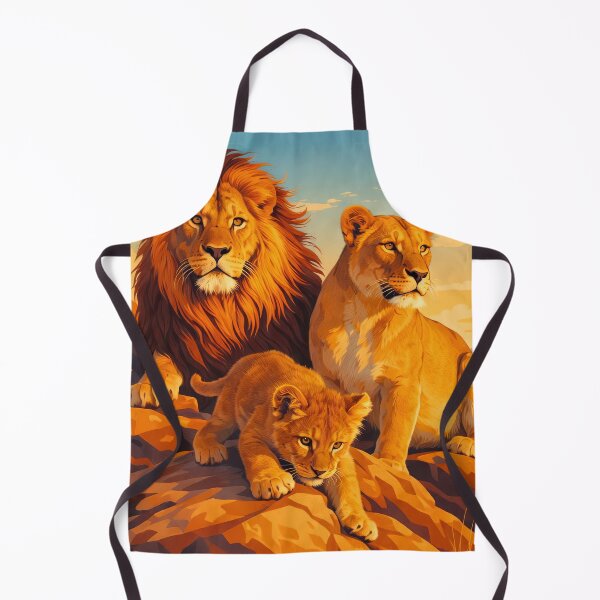 Item preview, African Lion Retro Style Digital Animal Art designed and sold by kakarikihill.