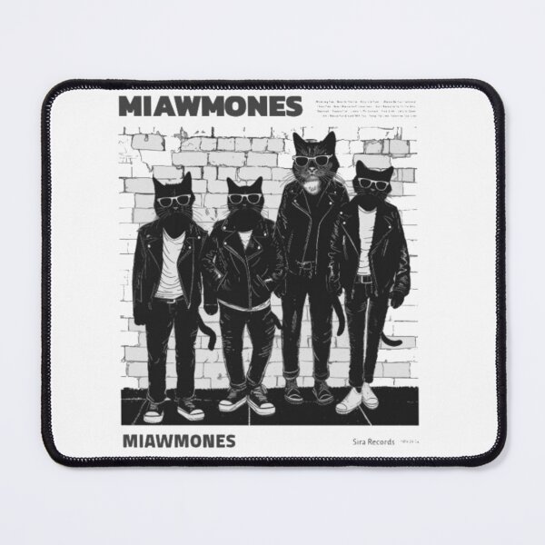 Item preview, Miawmones - Funny Punk Rock Cat Album Parody designed and sold by GenZFashion000.