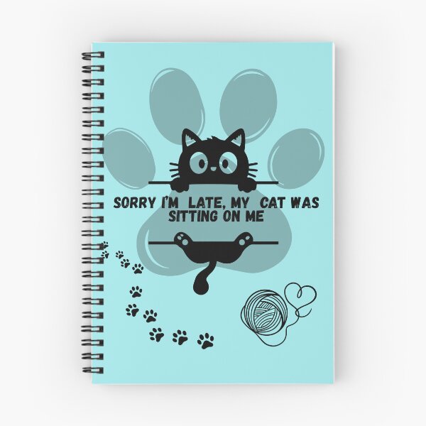 Item preview, Sorry I'm Late My Cat Was Sitting On Me Funny Black Cat designed and sold by AhmadAnnaPrints.