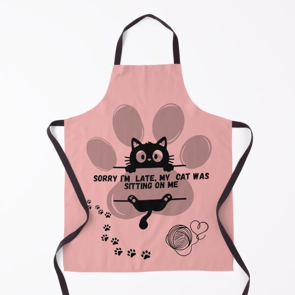 Item preview, Sorry I'm Late My Cat Was Sitting On Me Funny Black Cat designed and sold by AhmadAnnaPrints.