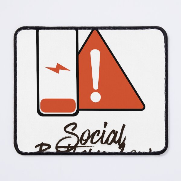 Item preview,  Low Social Battery Warning - Sarcastic Introvert Shirt designed and sold by NeuralAuraArts.