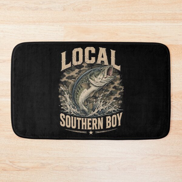 Item preview, Fishing Camo Bass Fish Local Southern Boy Funny designed and sold by OlakunleOloroz.