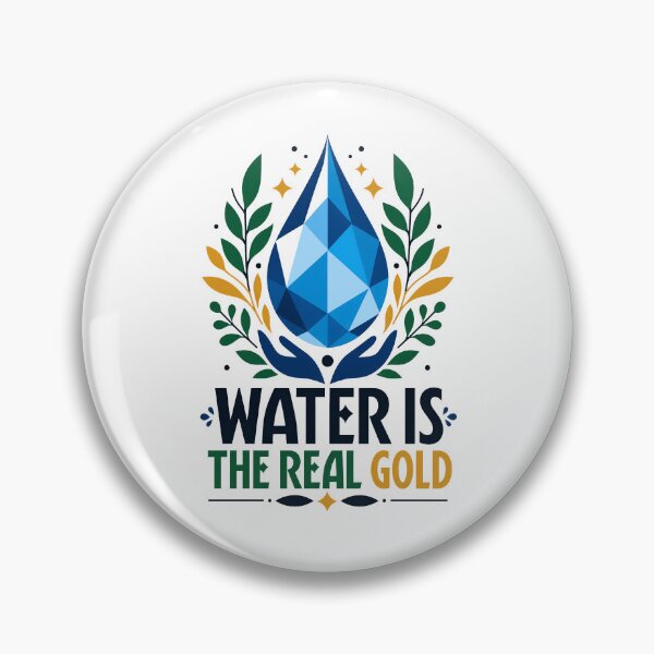Item preview, Water Is The Real Gold Eco Friendly Activist designed and sold by Nuvoro Eco Awareness.