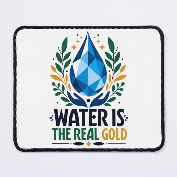 Item preview, Water Is The Real Gold Eco Friendly Activist designed and sold by Nuvoro Eco Awareness.