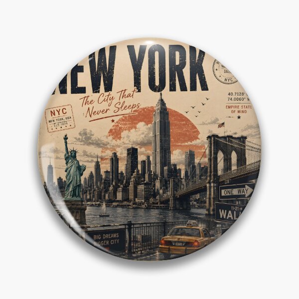 Item preview, New York Never Sleeps | Vintage NYC Cityscape designed and sold by MidnightCache.