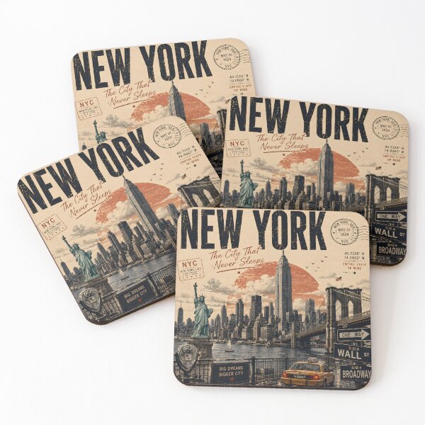 Item preview, New York Never Sleeps | Vintage NYC Cityscape designed and sold by MidnightCache.