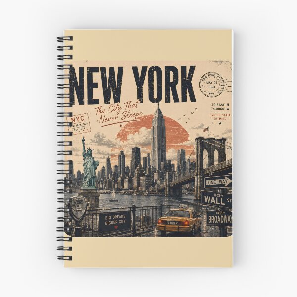 Item preview, New York Never Sleeps | Vintage NYC Cityscape designed and sold by MidnightCache.