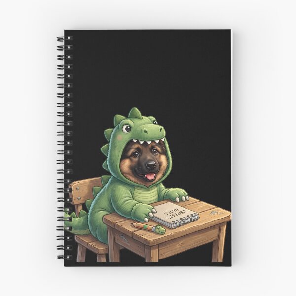Item preview, Cute Dinosaur Costume German Shepherd Puppy Back to School Desk designed and sold by SilentFlower.