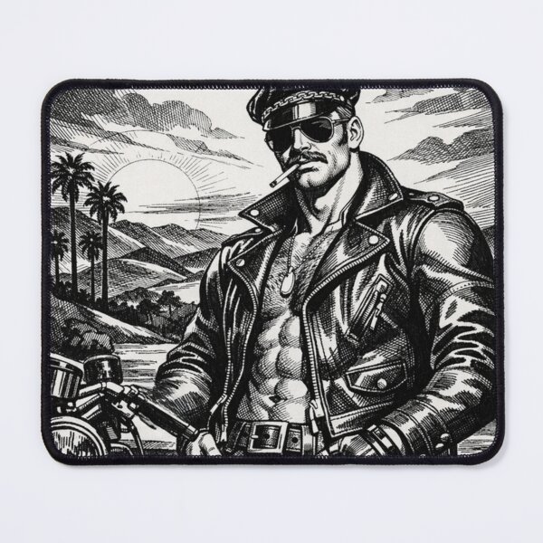 Item preview, Gay Leather Daddy Chino Hills Rebel Biker Leder Pride Tom of Finland Tribute Gay Art designed and sold by ItsAKinkThing.
