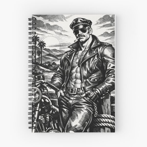 Item preview, Gay Leather Daddy Chino Hills Rebel Biker Leder Pride Tom of Finland Tribute Gay Art designed and sold by ItsAKinkThing.