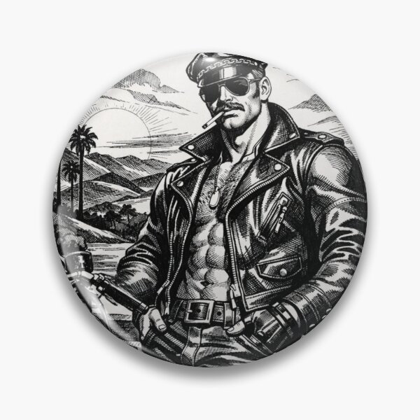 Item preview, Gay Leather Daddy Chino Hills Rebel Biker Leder Pride Tom of Finland Tribute Gay Art designed and sold by ItsAKinkThing.